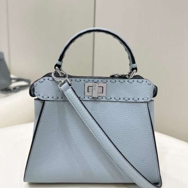 Fendi Peekaboo petit format bleu ciel — réplique