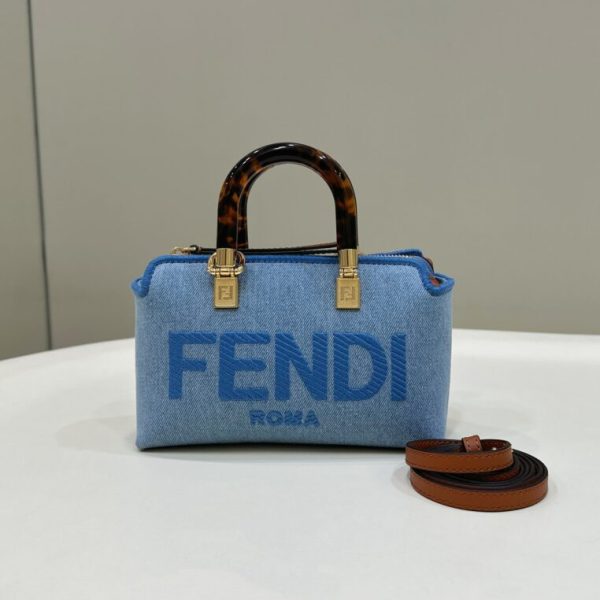 Fendi By The Way Boston bleu Cotton — réplique