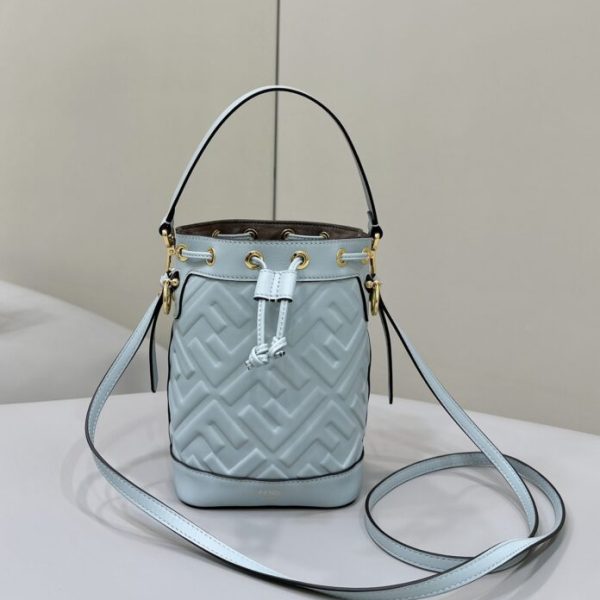 Fendi Tresor Mini Bucket bleu — réplique