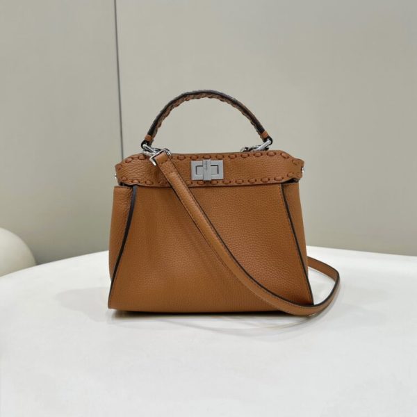 Fendi Peekaboo petit format marron — réplique