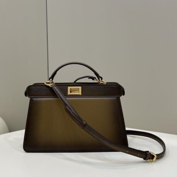 Fendi Peekaboo grand format marron foncé — réplique