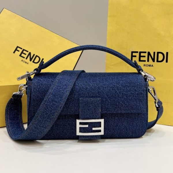 Fendi Baguette Full bleu Denim — réplique