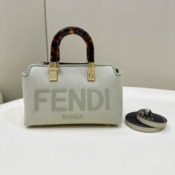Fendi By The Way Boston Beige Cotton — réplique