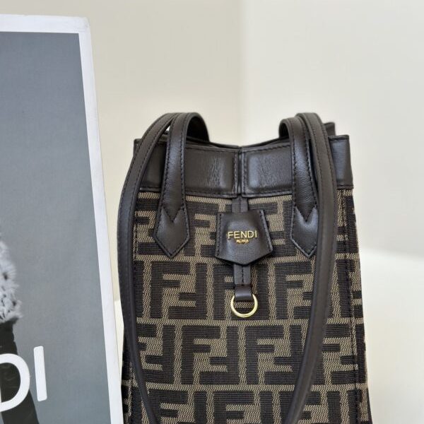 Fendi Origami petit format marron Cotton — réplique