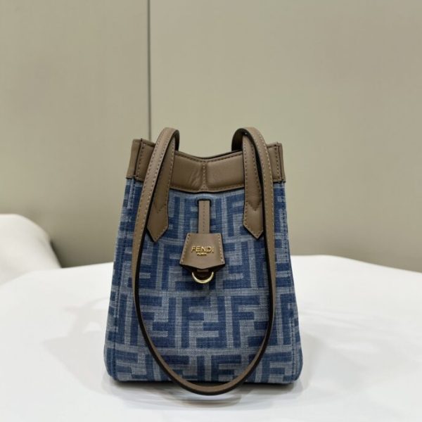 Fendi Origami petit format bleu Cotton — réplique