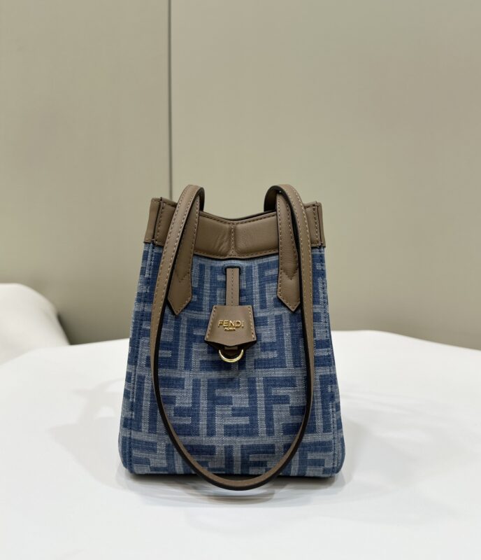 Fendi Origami petit format bleu Cotton — réplique
