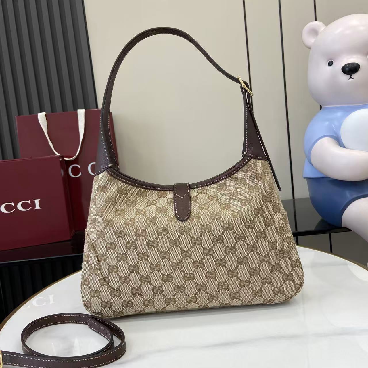 Gucci Jackie 1961 moyen format sac porté épaule — réplique – Image 30