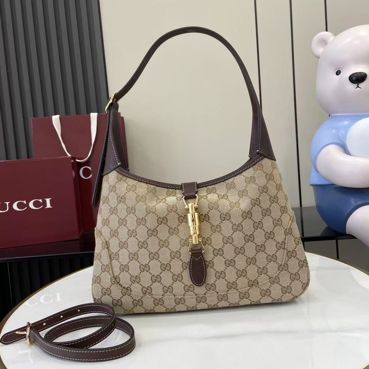 Gucci Jackie 1961 moyen format sac porté épaule — réplique – Image 8