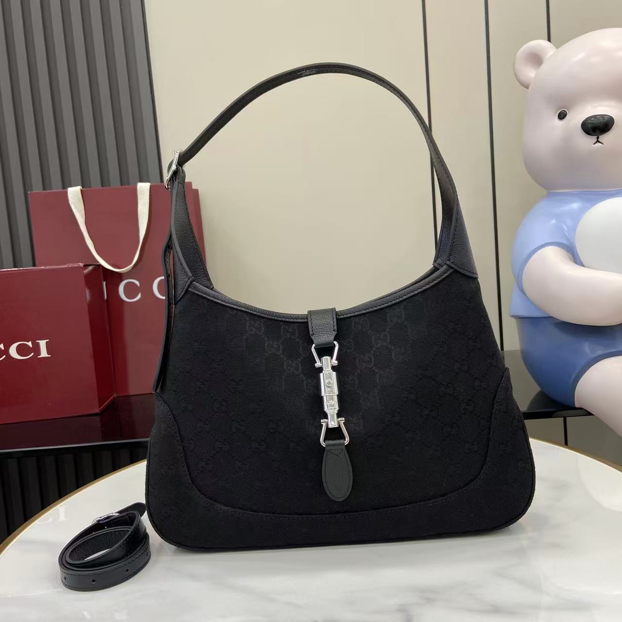 Gucci Jackie 1961 moyen format sac porté épaule — réplique – Image 12