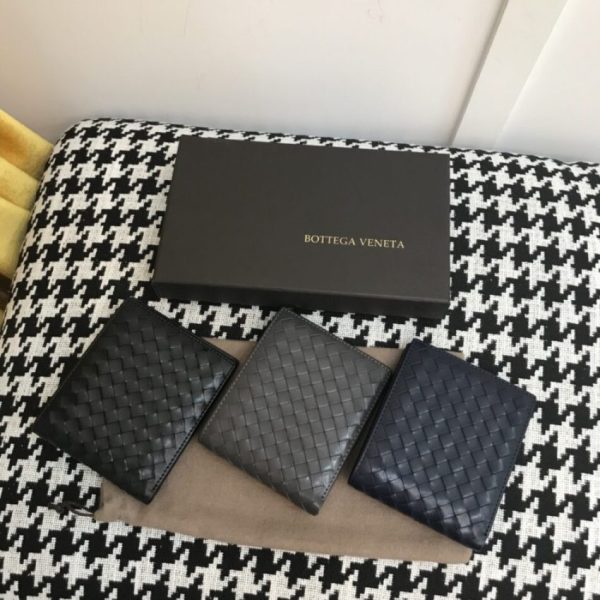 Bottega Veneta Intrecciato Bi-Fold portefeuille — réplique