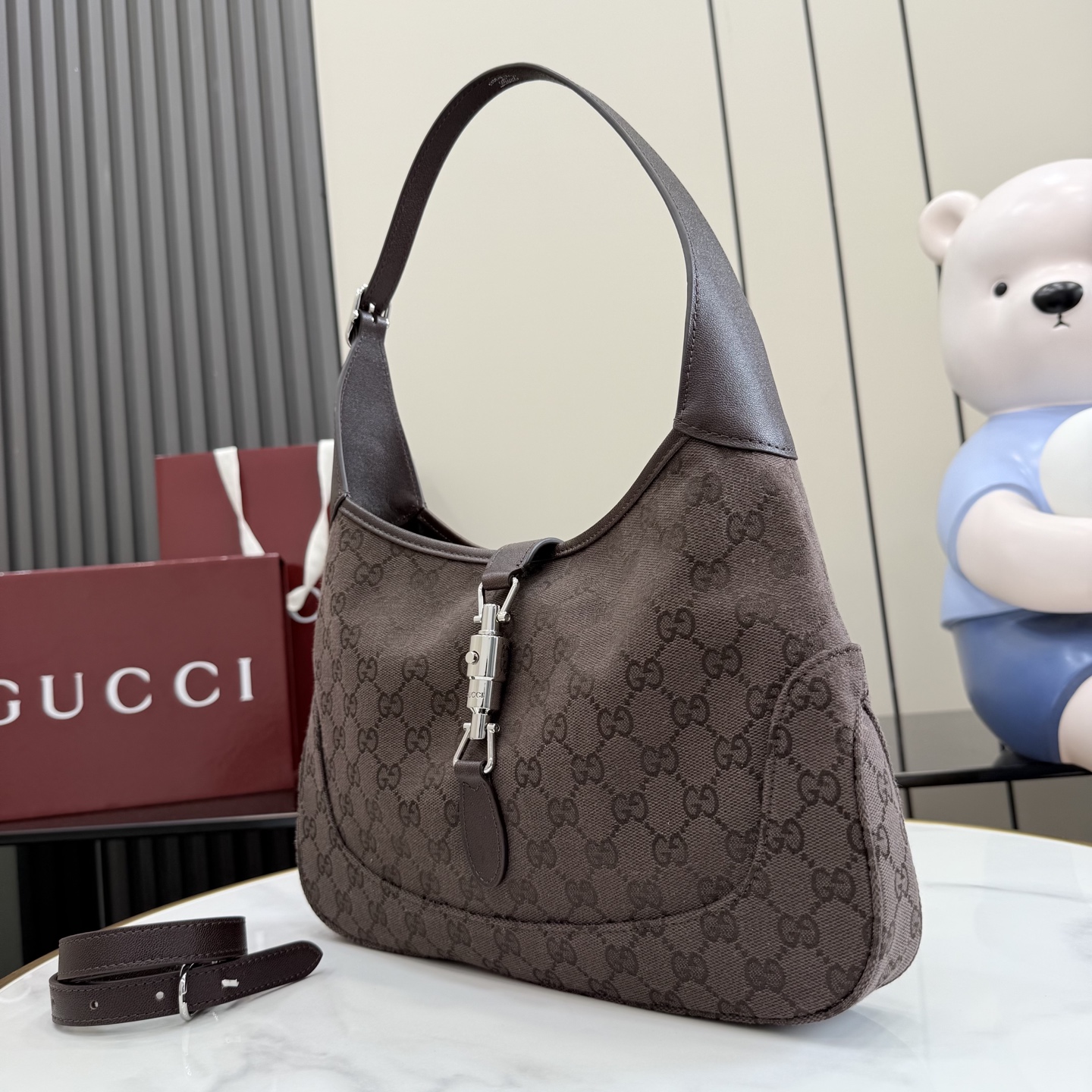 Gucci Jackie 1961 moyen format sac porté épaule — réplique – Image 26