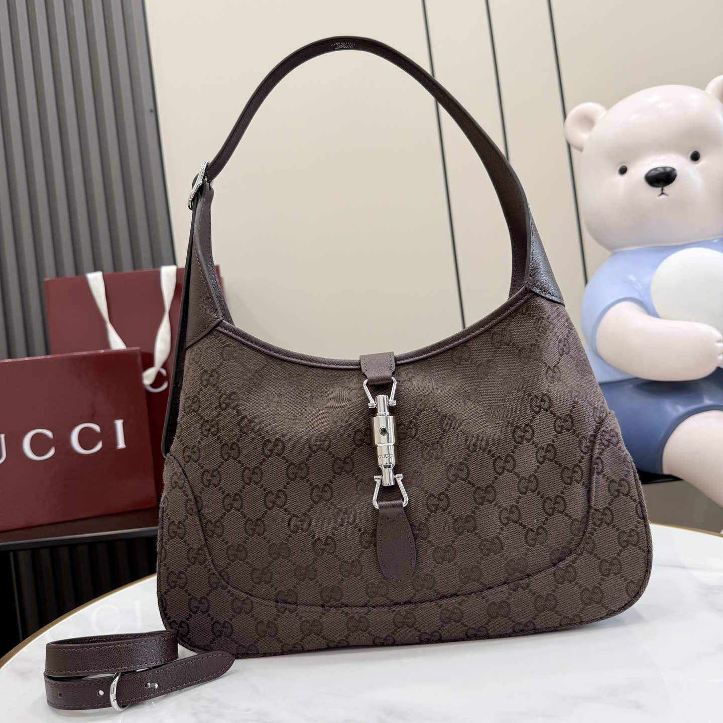 Gucci Jackie 1961 moyen format sac porté épaule — réplique