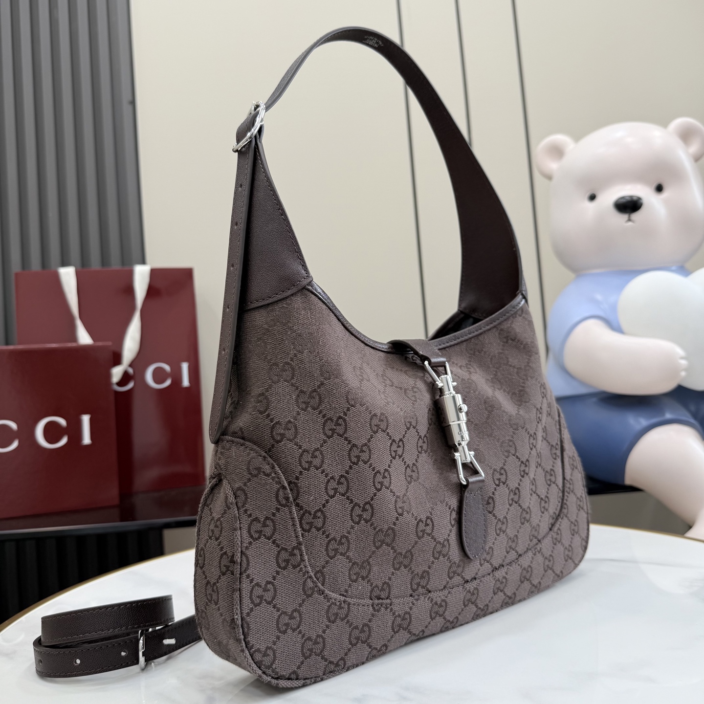 Gucci Jackie 1961 moyen format sac porté épaule — réplique – Image 29