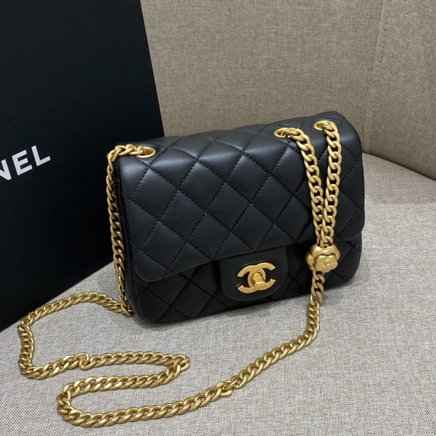 CHANEL Camellia Flap noir — réplique – Image 9
