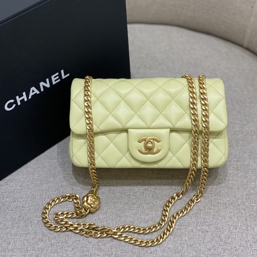CHANEL Camellia Flap jaune — réplique – Image 2