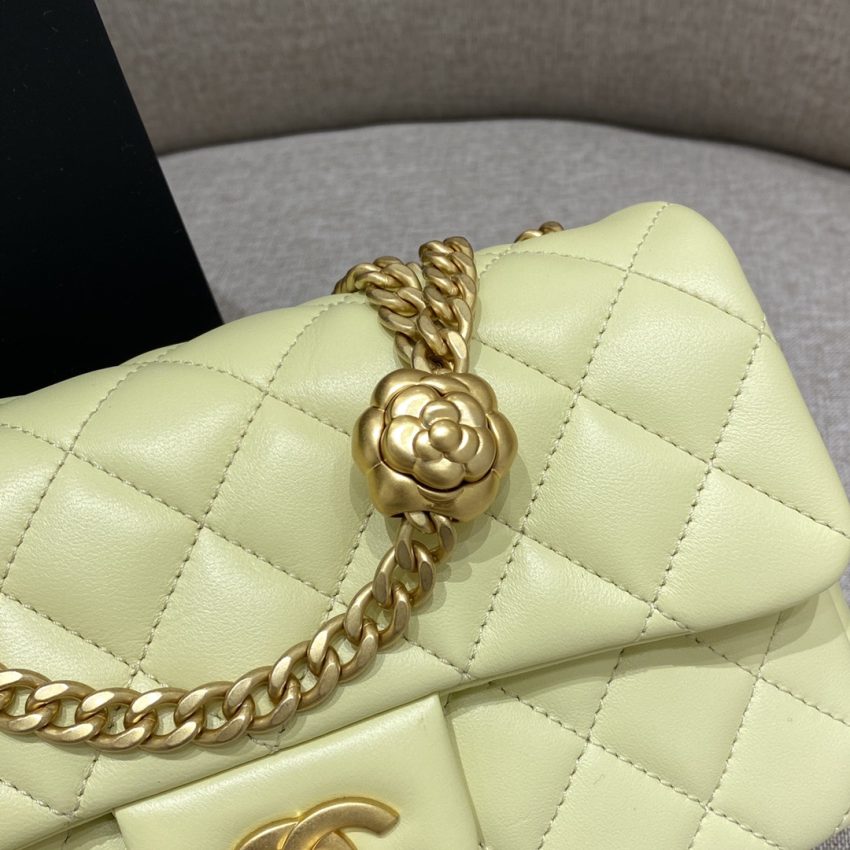 CHANEL Camellia Flap jaune — réplique – Image 4