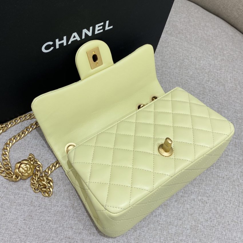 CHANEL Camellia Flap jaune — réplique – Image 5