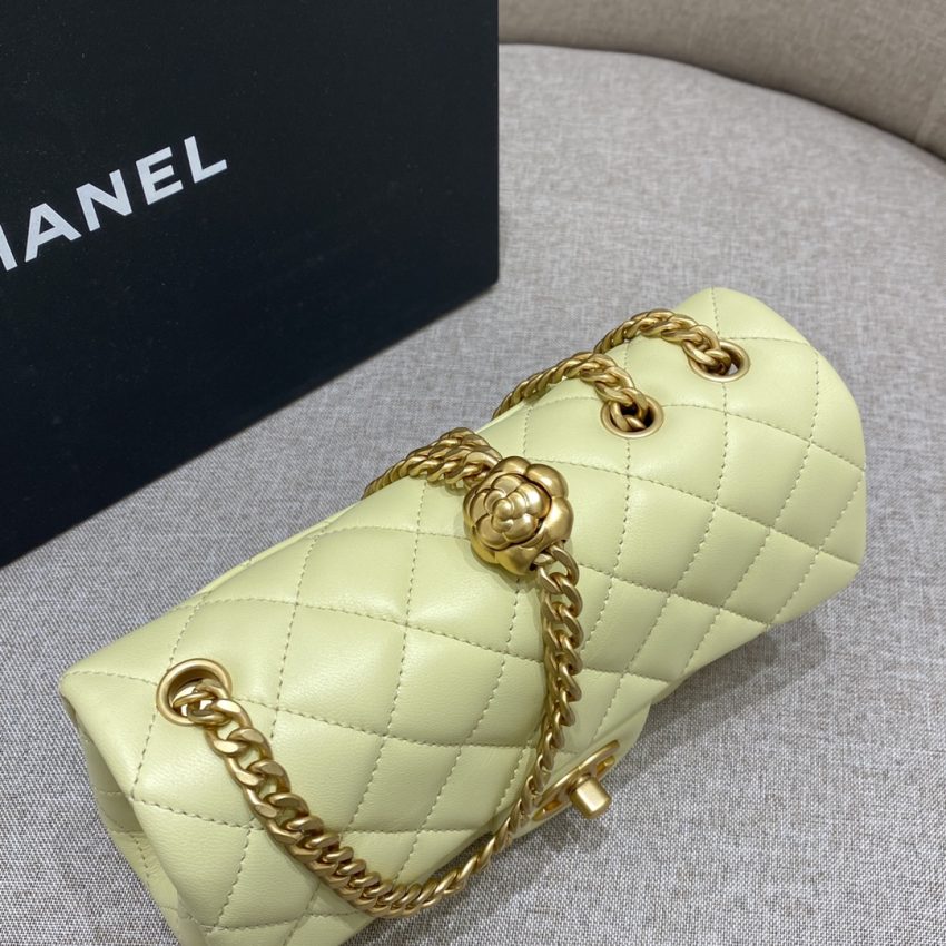 CHANEL Camellia Flap jaune — réplique – Image 9