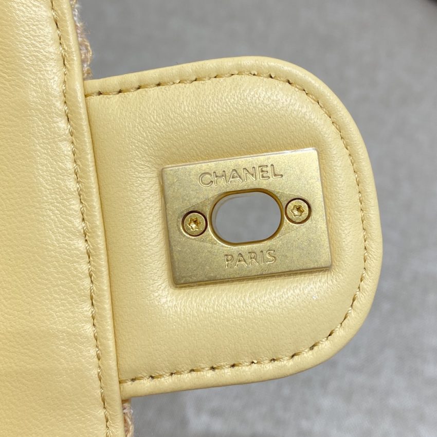 CHANEL Tweed Handle Crush petit format Apricot — réplique – Image 10