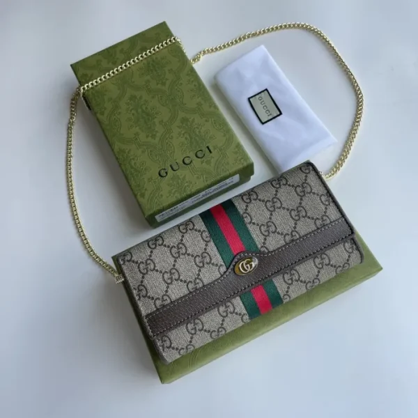 GUCCI OPHIDIA GG CHAIN portefeuille — réplique