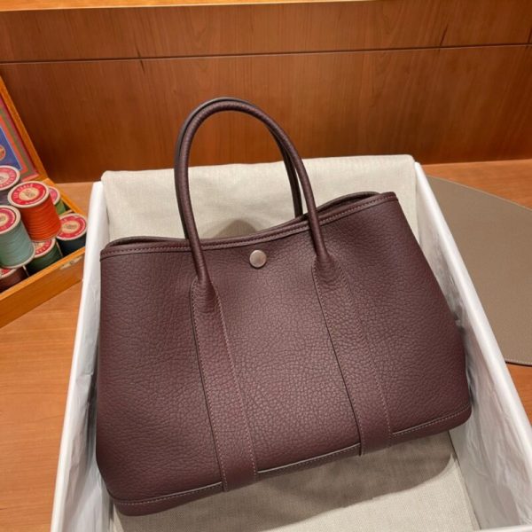 Hermès Garden Party 30Cm Saddle rouge — réplique