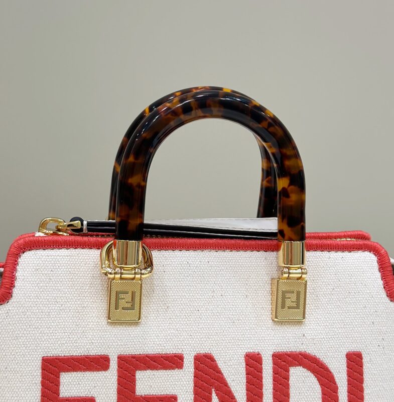 Fendi By The Way Boston rouge blanc — réplique – Image 5