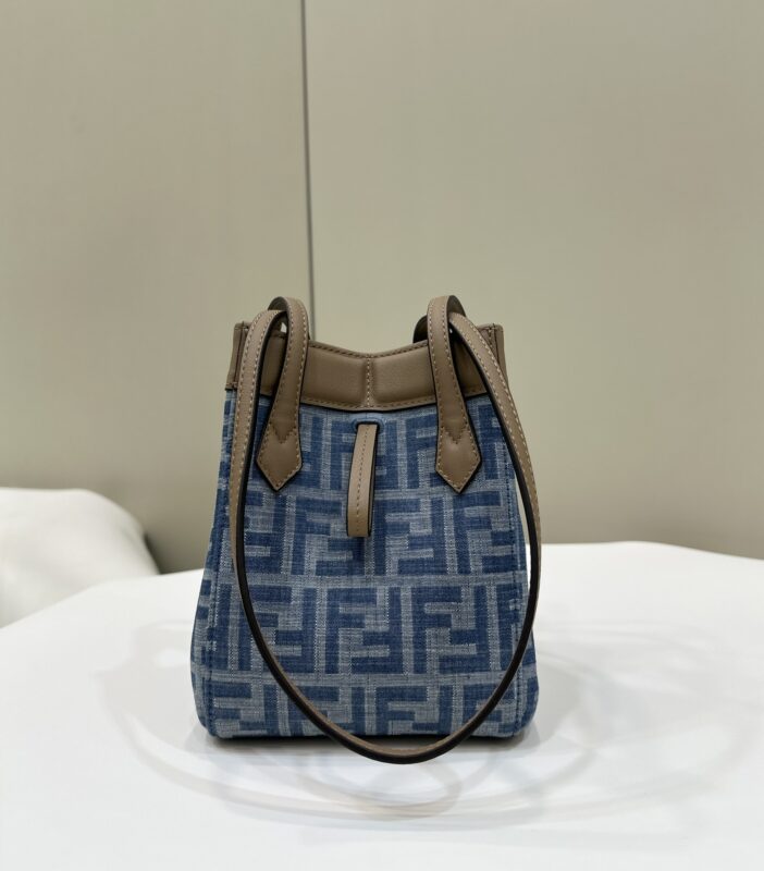 Fendi Origami petit format bleu Cotton — réplique – Image 2