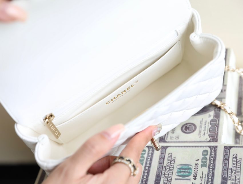 CHANEL CF 20 cm Handle blanc — réplique – Image 2