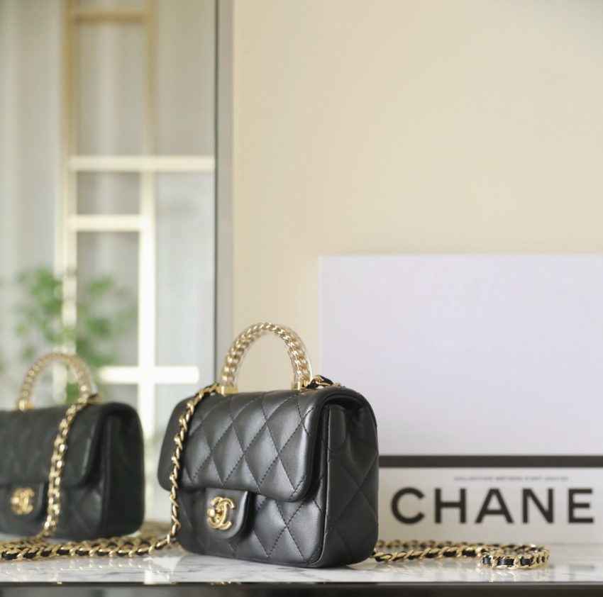 CHANEL CF 19 cm Handle noir — réplique – Image 3