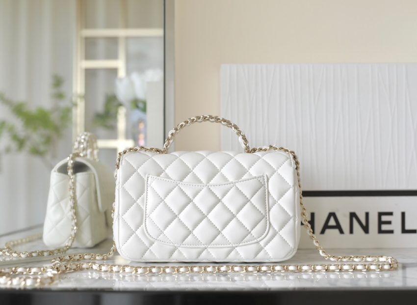 CHANEL CF 20 cm Handle blanc — réplique – Image 4
