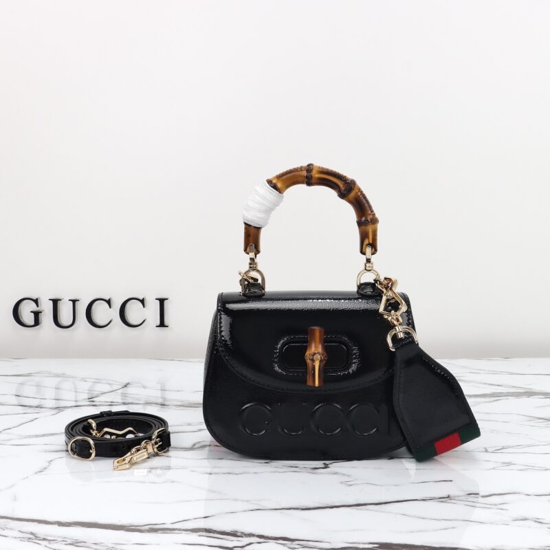 Gucci Bamboo 1947 Patent noir — réplique – Image 3