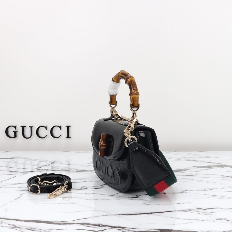 Gucci Bamboo 1947 Patent noir — réplique – Image 4