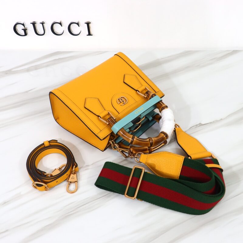 Gucci Diana petit format cabas jaune — réplique – Image 5