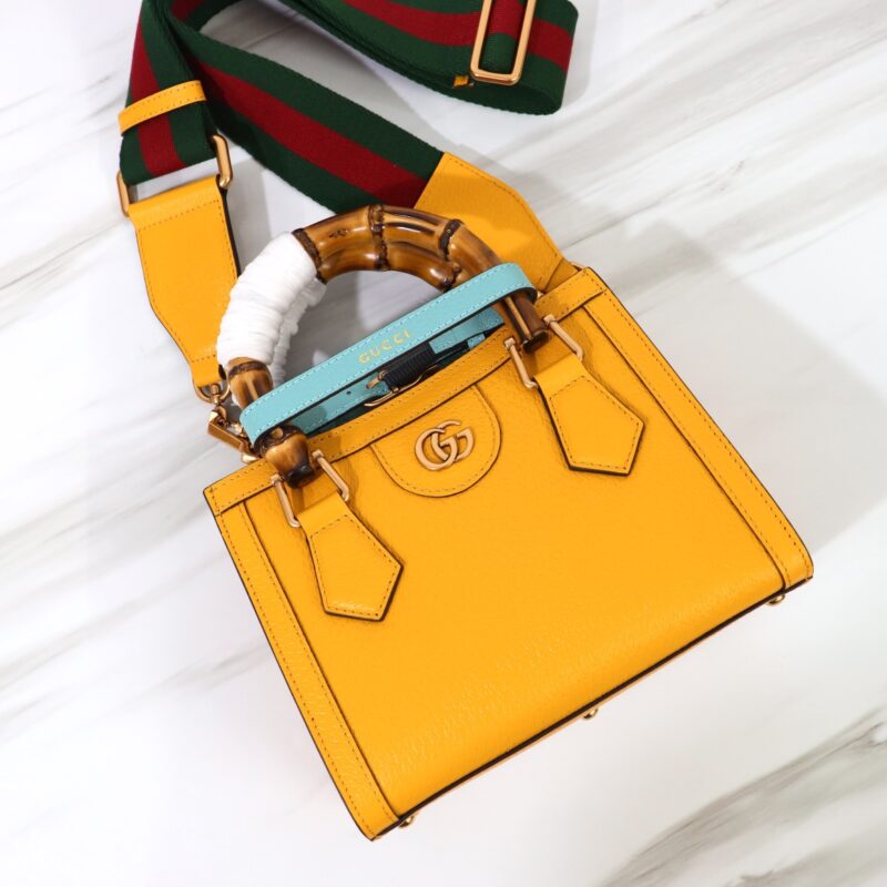 Gucci Diana petit format cabas jaune — réplique – Image 6