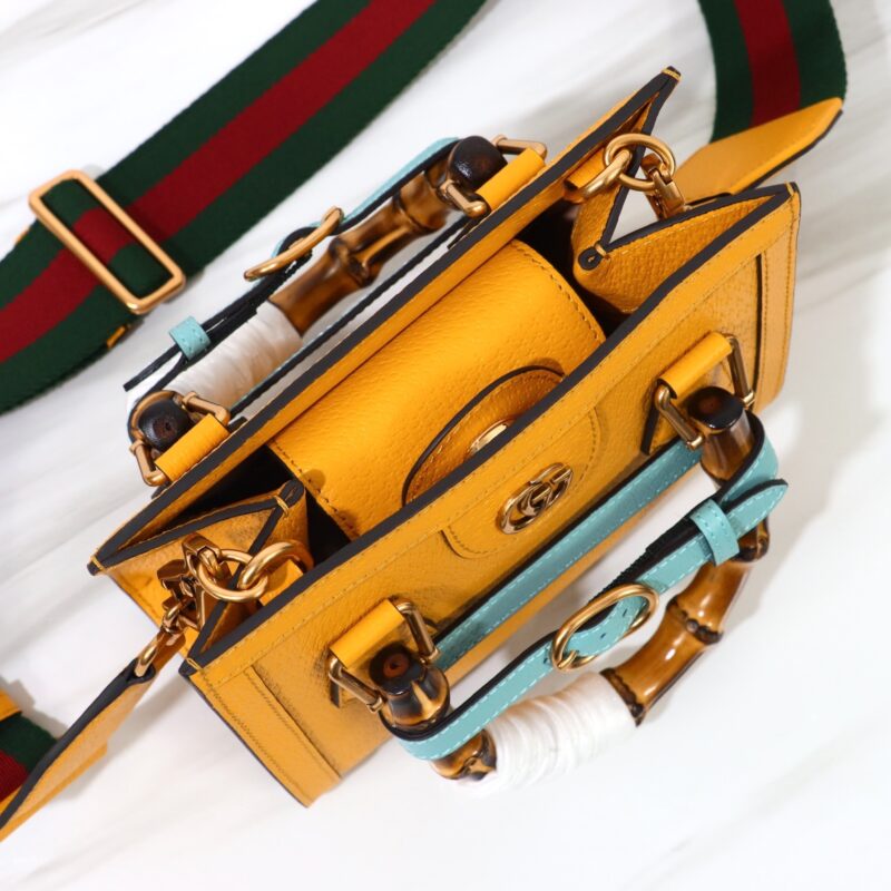 Gucci Diana petit format cabas jaune — réplique – Image 8