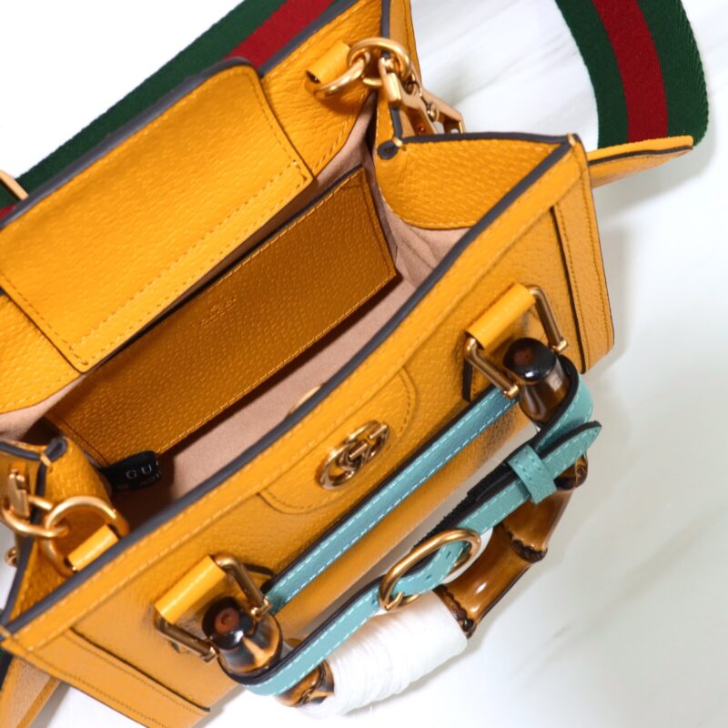 Gucci Diana petit format cabas jaune — réplique – Image 9