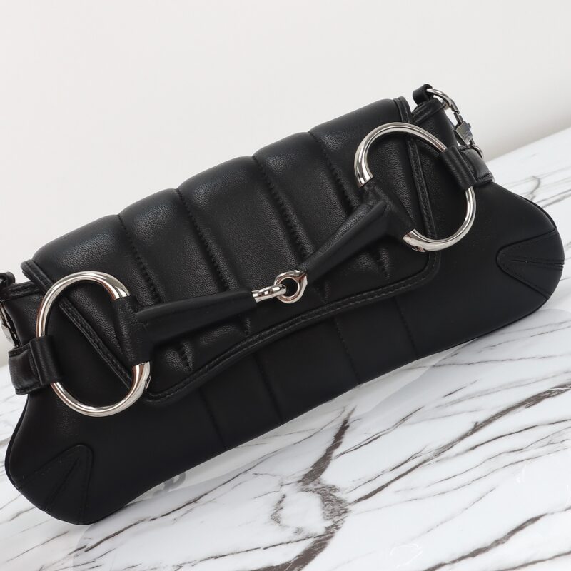 Gucci Horsebit Chain sac porté épaule noir — réplique – Image 6