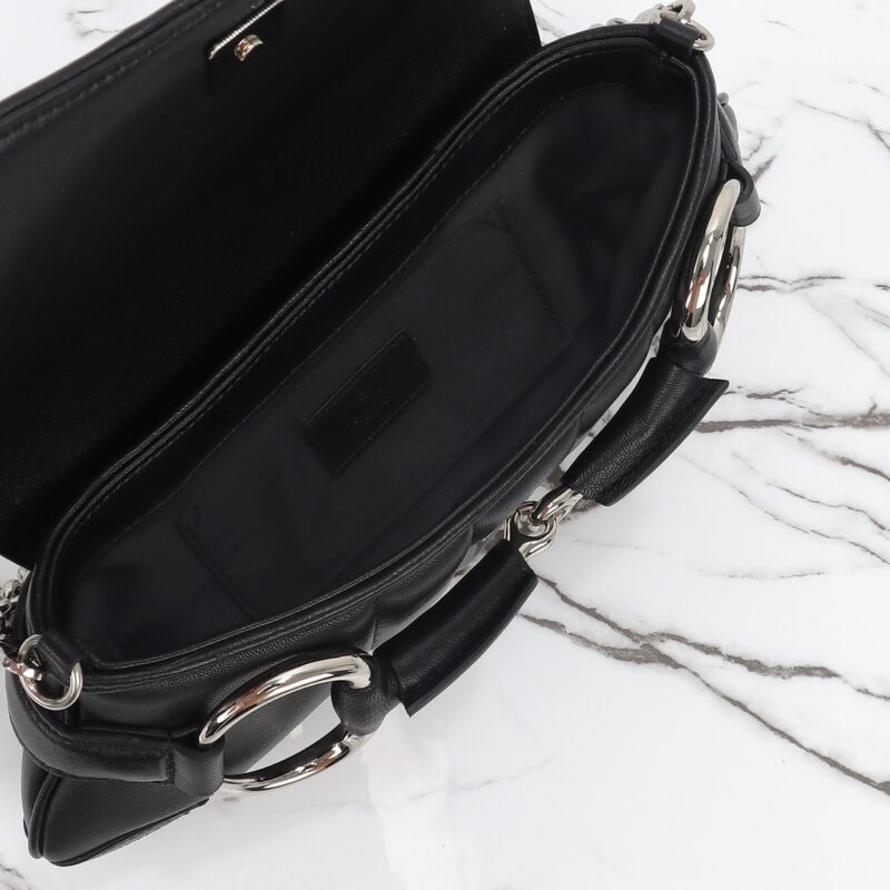 Gucci Horsebit Chain sac porté épaule noir — réplique – Image 7