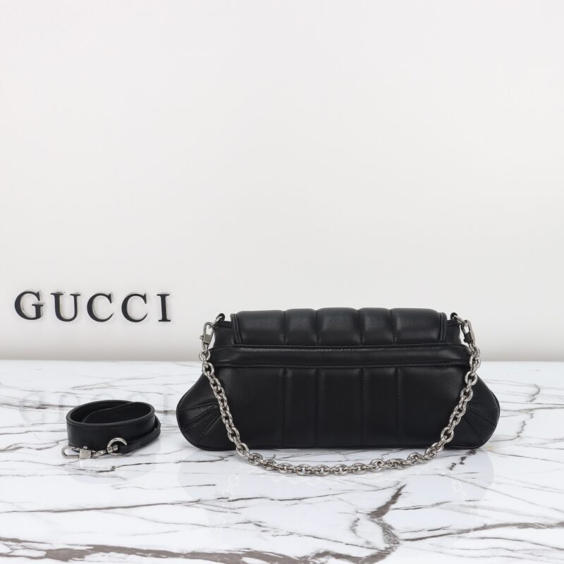Gucci Horsebit Chain sac porté épaule noir — réplique – Image 8