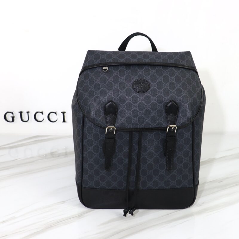 Gucci Interlocking Double G sac à dos noir — réplique – Image 4