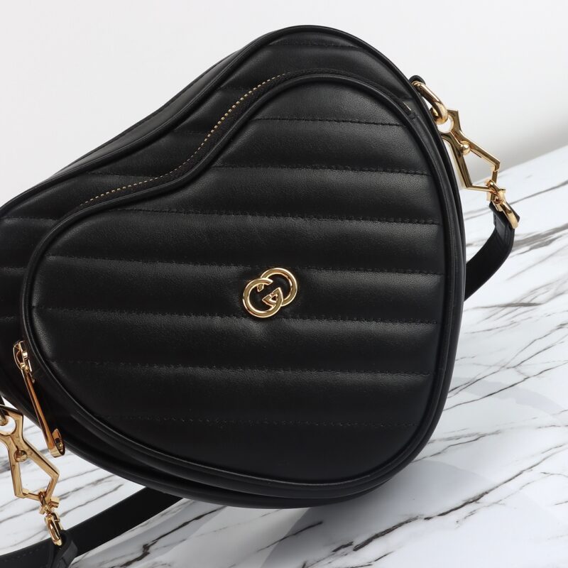 Gucci Interlocking G Mini Heart noir — réplique – Image 3