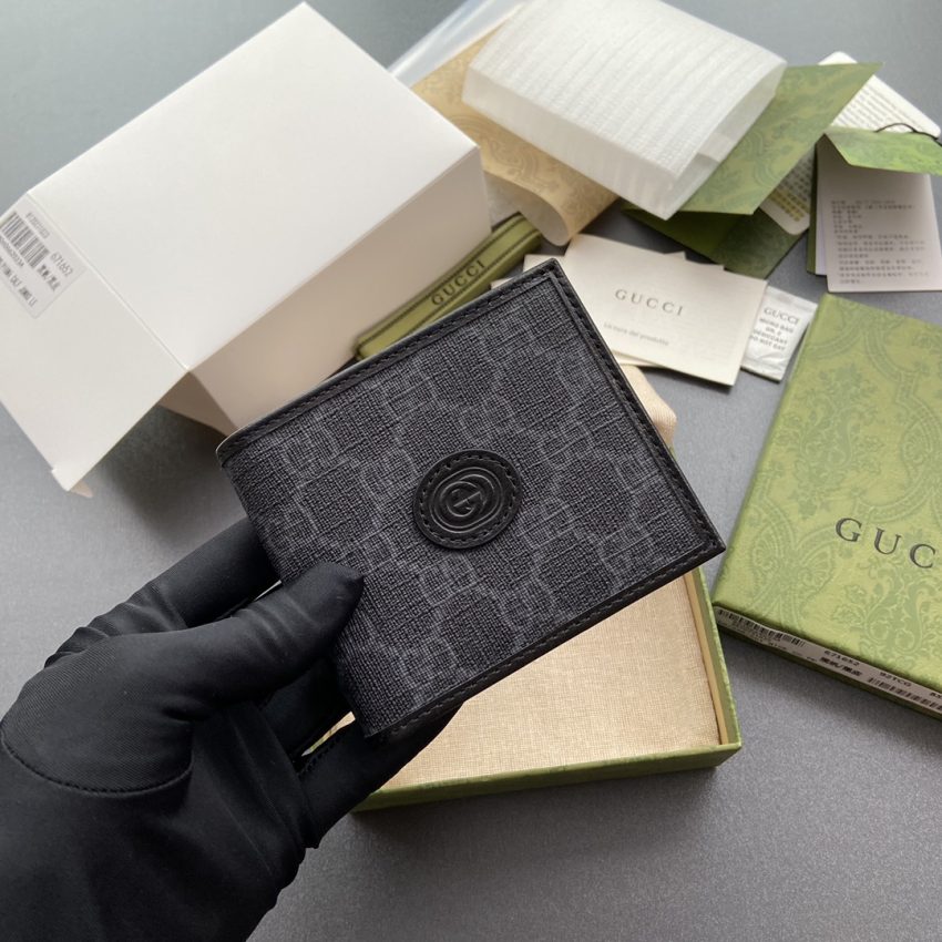 Gucci Interlocking portefeuille noir — réplique – Image 3
