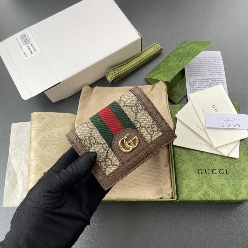 Gucci Ophidia Compact marron portefeuille — réplique – Image 2