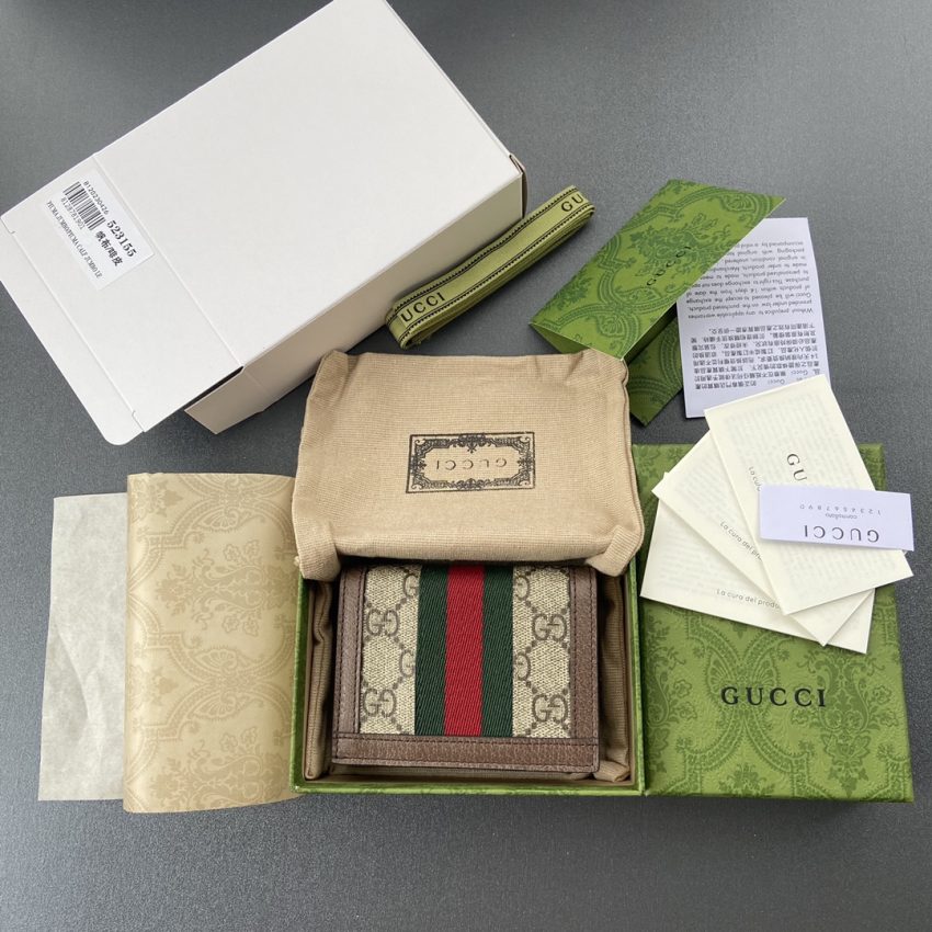 Gucci Ophidia Compact marron portefeuille — réplique – Image 4