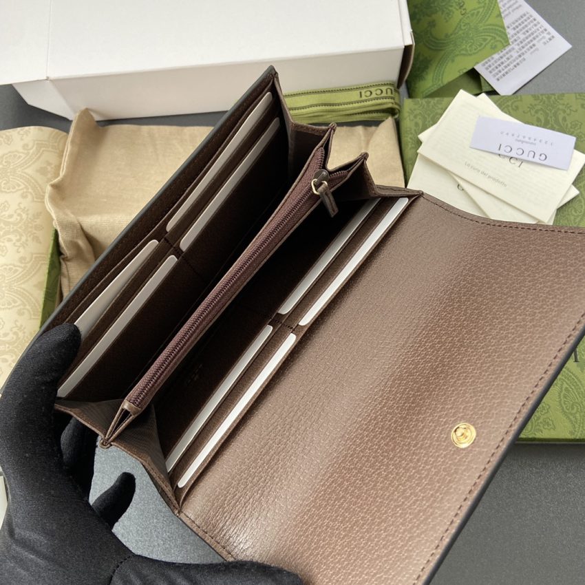 Gucci Ophidia Long portefeuille marron — réplique – Image 3