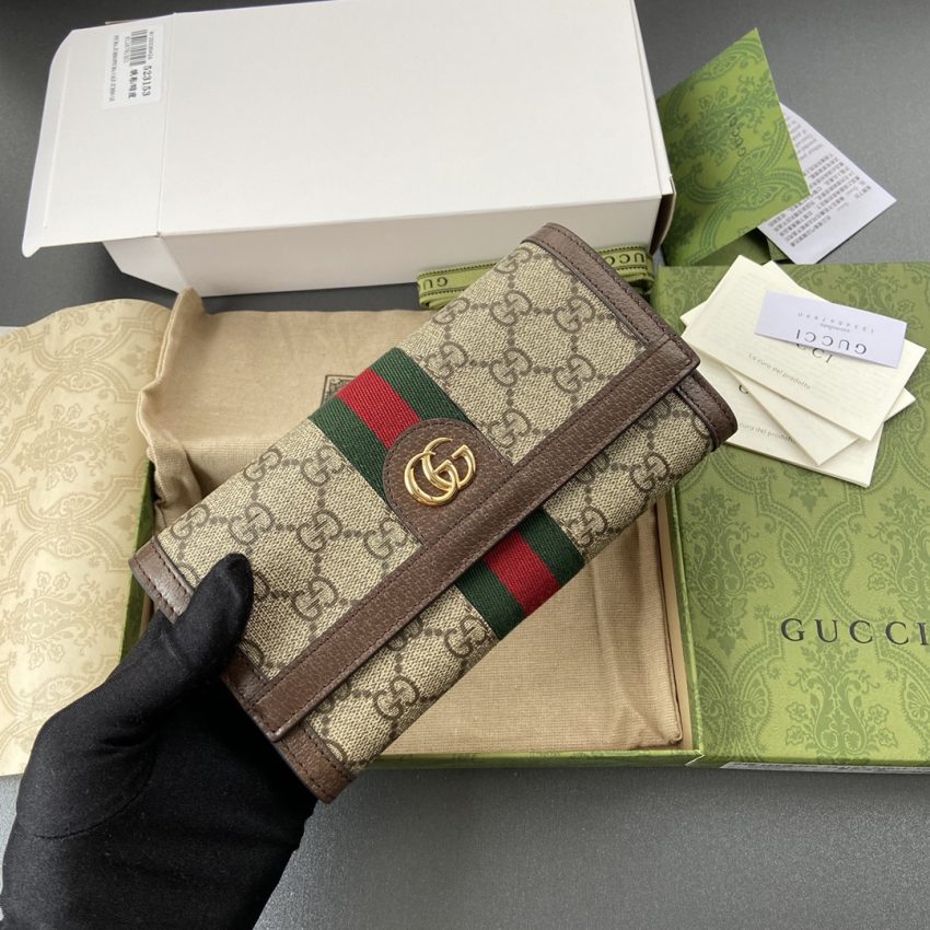 Gucci Ophidia Long portefeuille marron — réplique – Image 4