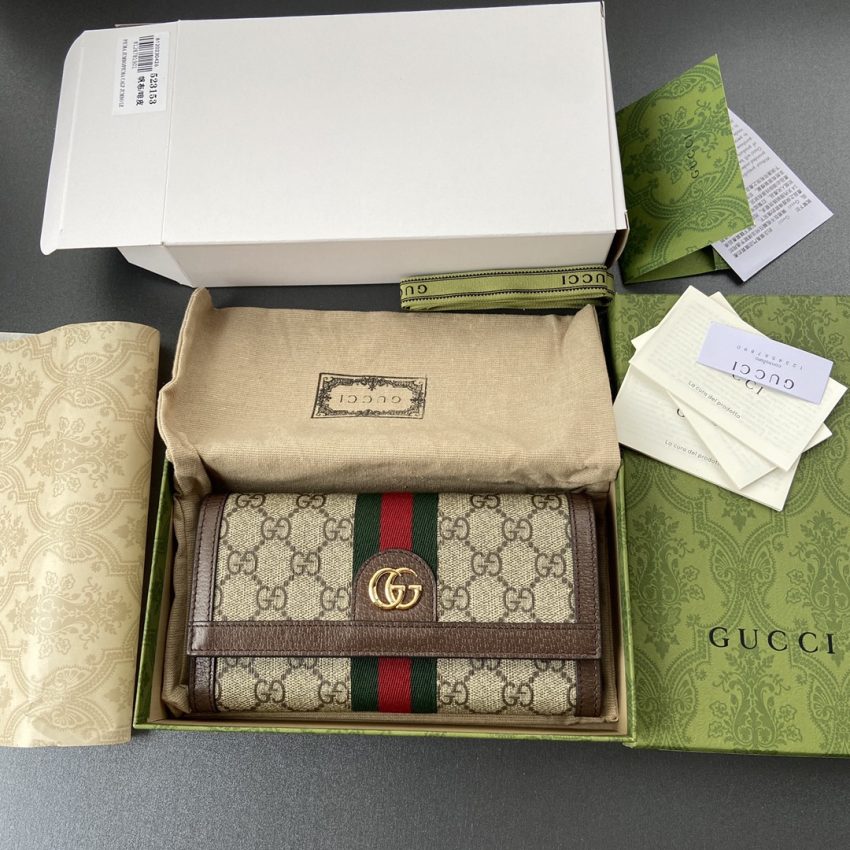 Gucci Ophidia Long portefeuille marron — réplique – Image 7
