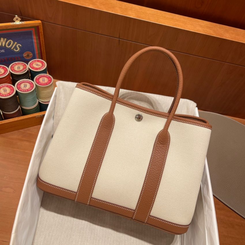 Hermès Garden Party 30Cm Beige toile — réplique – Image 3