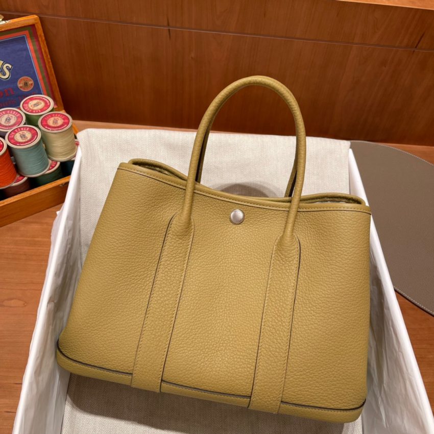 Hermès Garden Party 30Cm Cardamon gris — réplique – Image 4