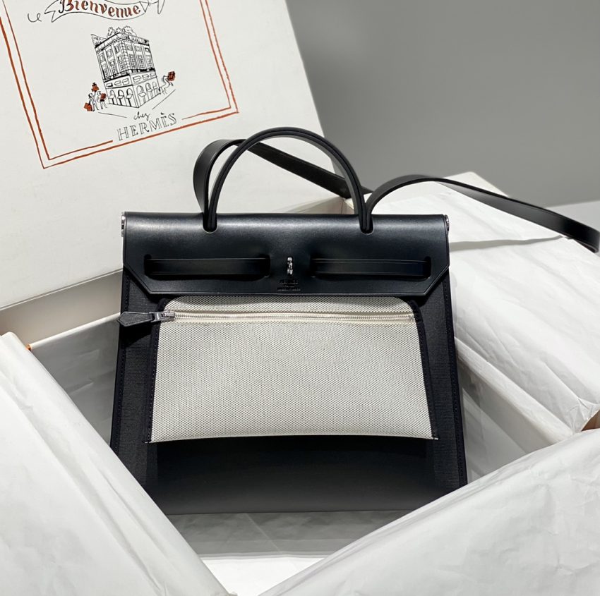 Hermès Herbag 31Cm noir — réplique - Image 3